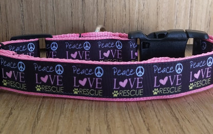 Collar - Peace Love and Rescue