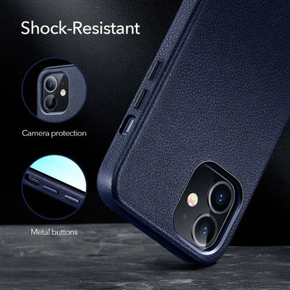 ESR for iPhone 12 Pro Max Case Leather Cover for iPhone 12 Pro  Genuine Leather Case for iPhone 12 12 Mini Luxury Black Cover