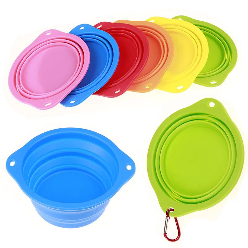 Gamelle pliable en silicone pour chien