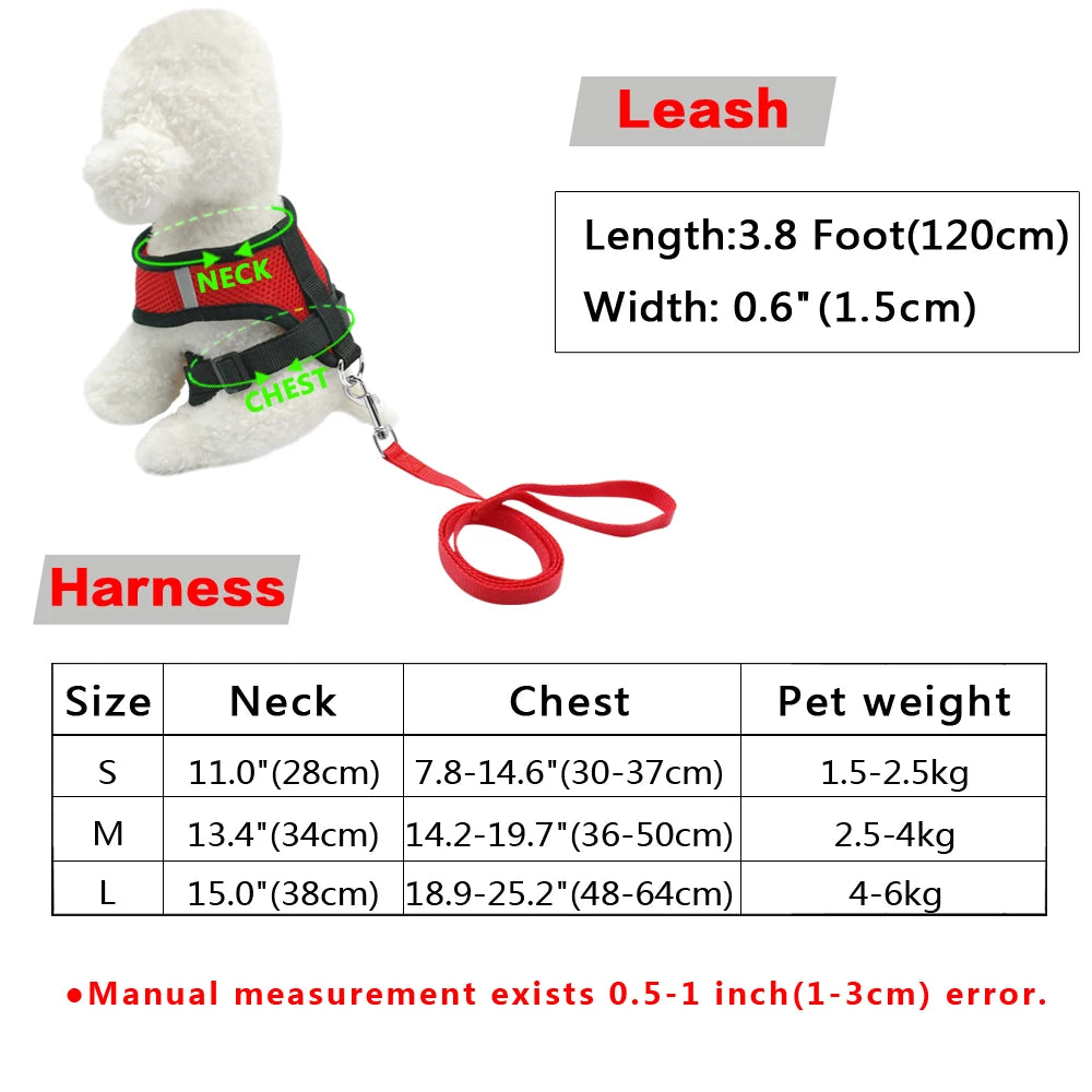 Breathable Mesh Small Dog Harness