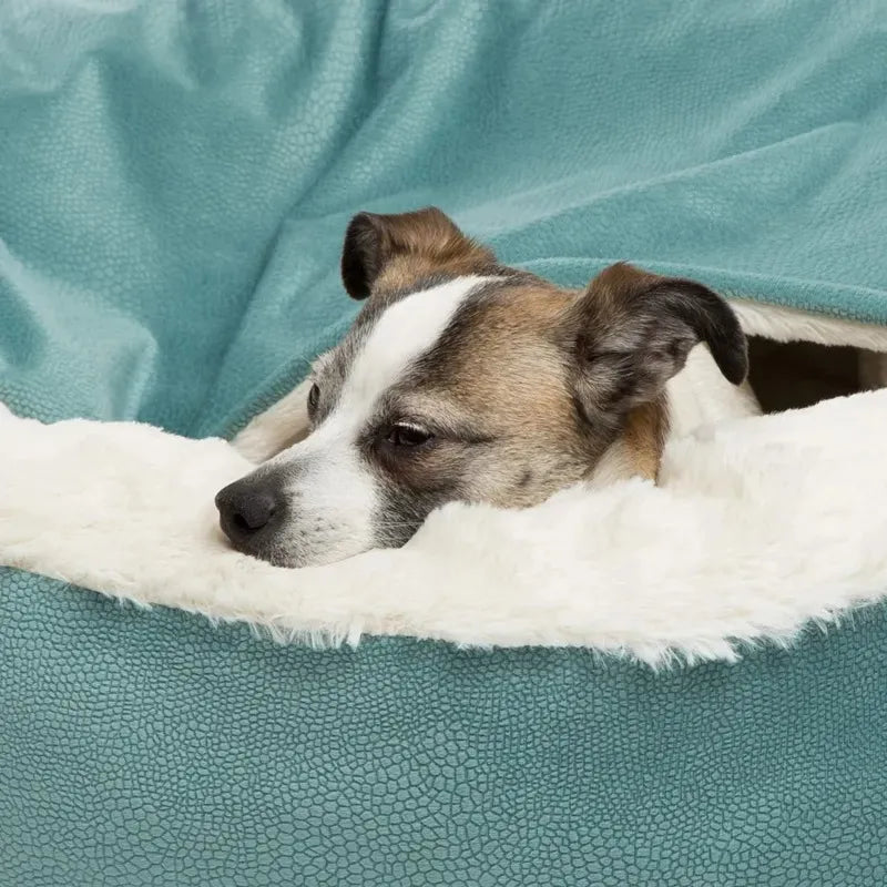 Orthopädisches Hundebett mit Kapuzendecke